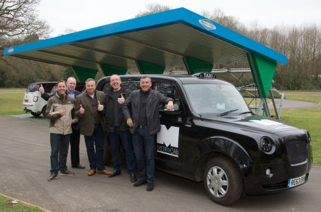 London cabbies are the first to test drive the all-new zero-emissions Metrocab