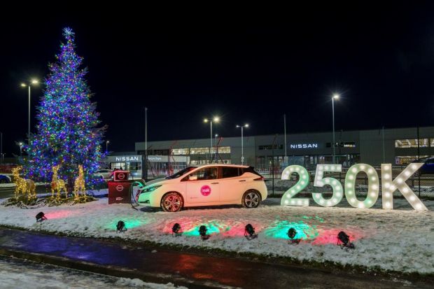 Nissan's Sunderland plant marks production of 250,000 electric vehicles