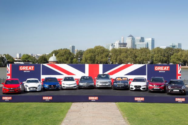 Britain's carmakers unite for send-off to Frankfurt