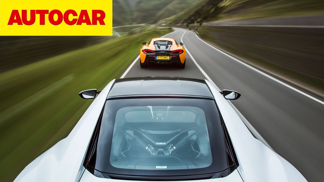 Honda NSX vs McLaren 570S | Autocar 